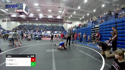 49 lbs Consi Of 8 #1 - Toby Jager, Carl Albert vs Cade West, Pawnee Peewee Wrestling