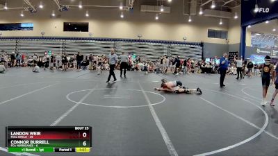 96 lbs Round 7 (8 Team) - Connor Burrell, FCA Hurricanes vs Landon Weir, Full Circle