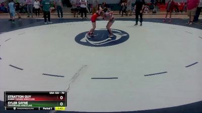 70 lbs Round 3 - Stratton Guy, Rabbit Turner Wrestling vs Syler Sayne, Crossroads Wrestling