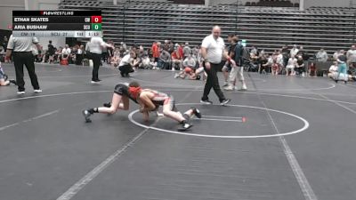 84 lbs Round 4 (8 Team) - Ethan Skates, Crossroads Wrestling vs Aria Bushaw, SC United