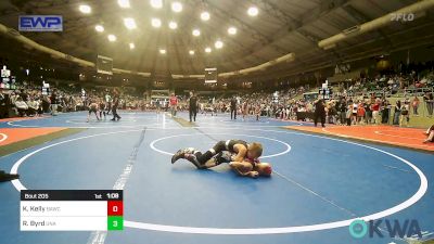 64 lbs Quarterfinal - Kaleb Kelly, Broken Arrow Wrestling Club vs Ryker Byrd, Unattached