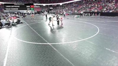 D2-150 lbs Quarterfinal - Owen Seffrood, Darlington/Black Hawk vs Isaac Dunnom, Osceola