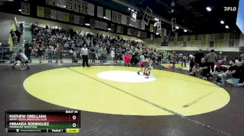 63 lbs Round 1 - Mathew Orellana, Hemet Youth Wrestling Club vs Miranda Rodriguez, Powerline Wrestling