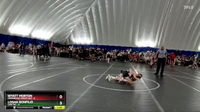 72 lbs Round 1 (8 Team) - Logan Bonfilio, Lake WC vs Wyatt Morton, Crossroads Wrestling