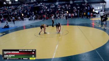 95 lbs 1st Place Match - Cash Bohac, East Butler vs Easton Weidner, 2TG