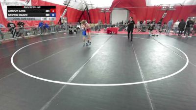 120 lbs Cons. Sub-semis - Landon Lane, Angry Fish vs Griffin Magee, Bison Wrestling Club