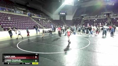 88 lbs 5th Place Match - Lance Vigil, Pomona Wrestling Club Colorado vs Corbin Franklin, Next Level Training Academy