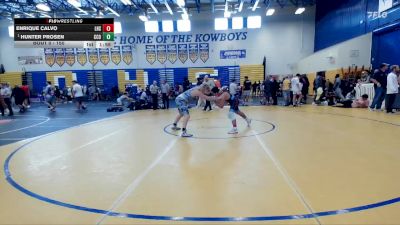 150 lbs Champ. Round 3 - Hunter Prosen, Camden County Outsiders vs Enrique Calvo, Lincoln High School