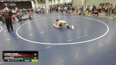 126 lbs Champ. Round 2 - Luca Rios, Boneyard Wrestling Academy vs Landen Hassel, Bad Karma Wrestling Club