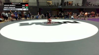 Girls Grades K-2nd FS - 39.8-43.2 Champ. Round 2 - Adelina Bennett, NWWC vs Kinley Rabalais, Mat Demon Wrestling Club