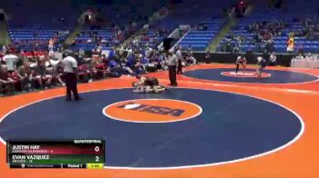 170 lbs Quarterfinals (8 Team) - Justin Hay, Chatham (Glenwood) vs Evan Vazquez, Antioch