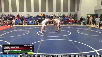 285 lbs Quarterfinal - Maddox Sunderman, Bob Jones vs Hayden Bradford, Huntsville
