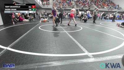 120 lbs Semifinal - Tripp Gruenwald, Collinsville Cardinal Youth Wrestling vs Hazen Crank, Raw Wrestling Club