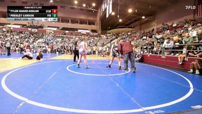 140 lbs Round 2 - Presley Carson, PrimeTime Youth Wrestling vs Tyler Baker-Keeler, Gentry Youth Organization Wrestling