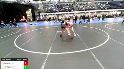 7th - 8th grade - 123 Cons. Round 4 - Hernan Lozano, Pack 732 Wrestling Academy vs Mason Helgeson, Iowa