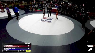 124 lbs Cons. Round 3 - Camila Cruz, South San Francisco Gator WC vs Savannah Bell, California