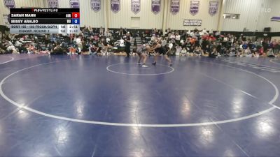 160 Frosh/soph Champ. Round 2 - Sarah Mann, Augsburg University vs Missy Araujo, Waldorf University