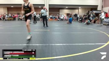 110 lbs Quarterfinal - Cameron Underwood, Somerset vs Andrew Tucker, ALPHA ELITE