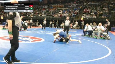 130 Class 1 lbs Cons. Semi - Maggie Price, Ste. Genevieve vs Alivia Bottoms, Boonville