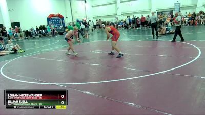 215 lbs Round 7 (8 Team) - Elijah Fjell, Capitian Nebraska (A Team) vs Logan Niceswanger, S.E.O. Wrestling Club- Blue