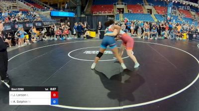 190 lbs Rnd Of 32 - Josephine Larson, IL vs Asaiya Golphin, TX