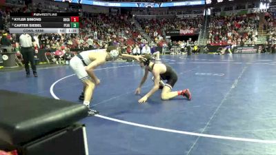 3A-126 lbs Cons. Semi - Carter Siebel, Pleasant Valley vs Kyler Simons, Dowling Catholic