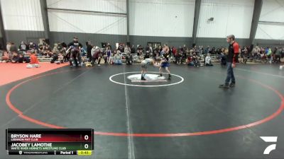 63 lbs Semifinal - Jacobey Lamothe, White River Hornets Wrestling Club vs Bryson Hare, Lebanon Mat Club