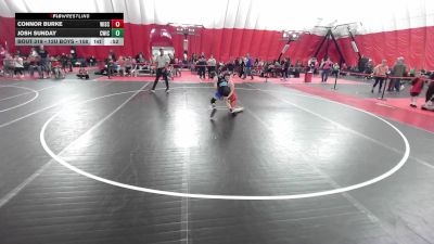 12U Boys - 108 lbs Cons. Semis - Connor Burke, Wisconsin vs Josh Sunday, CrassTrained: Weigh In Club