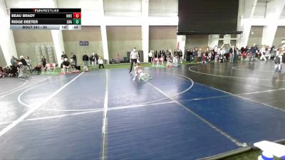 54 lbs Cons. Round 2 - Ridge Deeter, Sanderson Wrestling Academy vs Beau Brady, Northside Wrestling Club