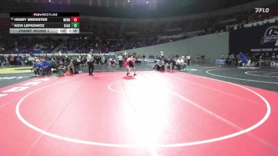 6A Boys 132 lbs Champ. Round 1 - Kovi Lefkowitz, Clackamas Boys vs Henry Brewster, McMinnville Boys