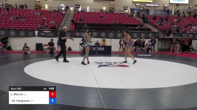 115 lbs Cons 16 #2 - Layla Morris, All-Phase Wrestling Club vs Mia Hargrove, Betterman Elite Wrestling