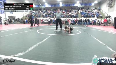 55 lbs Rr Rnd 2 - Nashoba Shepherd, Berryhill Wrestling Club vs Aria Reeves, Wyandotte Youth Wrestling