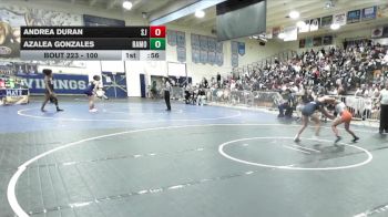 100 lbs Cons. Round 3 - Azalea Gonzales, Ramona/Riverside vs Andrea Duran, San Jacinto