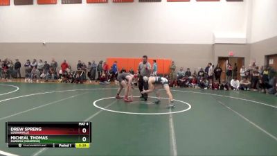 120 lbs Cons. Round 5 - Micheal Thomas, Madison (Mansfield) vs Drew Spreng, Loudonville