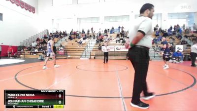 175 lbs Semifinal - Johnathan Chisamore, West Hills vs Marcelino Nona, Valhalla