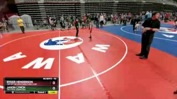 43 lbs Quarterfinal - Jaxon Lynch, Tri-State Grapplers vs Ryker Henderson, Top Of The Rock Wrestling Club