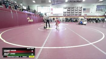 126 lbs Champ. Round 2 - Stoney Wood, INDIANOLA vs Brady Jones, ODESSA
