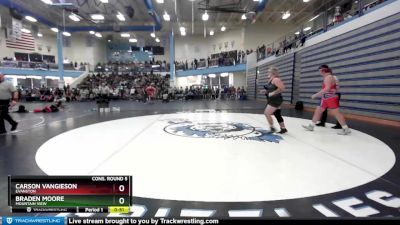 285 lbs Cons. Round 5 - Braden Moore, Mountain View vs Carson VanGieson, Evanston