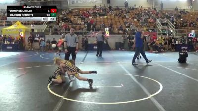 60 lbs Cons. Round 2 - Carson Bennett, West Jefferson Roughriders vs Journee Littler, West Jefferson Roughriders