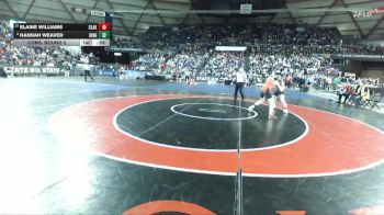 Girls 2A 125 lbs Cons. Round 2 - Elaine Williams, Clarkston (Girls) vs Hannah Weaver, Kingston (Girls)