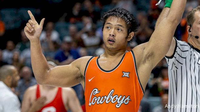 2026 Big 12 Wrestling Championships Team Race Tracker