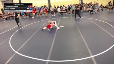 92 lbs Champ. Round 1 - Hunter Thorne, IL vs Lukas Hogen, MN