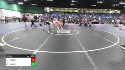 175 lbs Round Of 32 - Ethan Teague, OK vs Caige Horak, OH