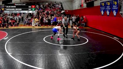 122 lbs Cons. Round 1 - Nathaniel Brown, United vs Allie Davis, Riverview