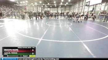 110 lbs Quarterfinal - Samuel Moran, NWWC vs Brayson Moore, Team Real Life Wrestling