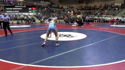 6A 130 lbs 1st Place Match - Isabella Soto, SOUTHSIDE HIGH SCHOOL vs Alexis Dubowsky, Bentonville