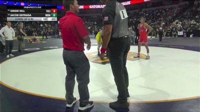 132 lbs Consi Of 8 #2 - Orion Hill, Folsom (SJ) vs Jacob Estrada, Monache (CS)