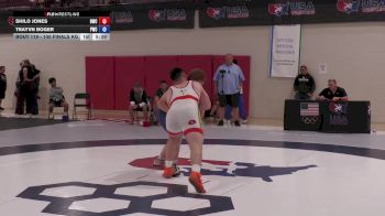 130 Finals kg Champ. Round 2 - Shilo Jones, Bison Wrestling Club vs Trayvn Boger, Protos Wrestling Club
