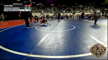 61 lbs Quarterfinal - Byrd Ware, Cleveland Take Down Club vs Beckham Cummings, Newcastle Youth Wrestling
