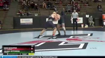 285 lbs Champ. Round 1 - Zach Schaffer, UNC-Pembroke vs Gehrig Hutchison, Gannon